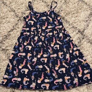 Old Navy Blue Kids Dress with mermaid Print